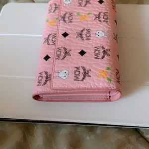 Medium Soft Pink MCM Flap Wallet